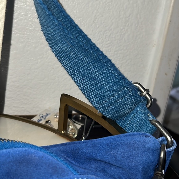 Free People Hudson Suede Sling Bag Royal Blue - Picture 7 of 7
